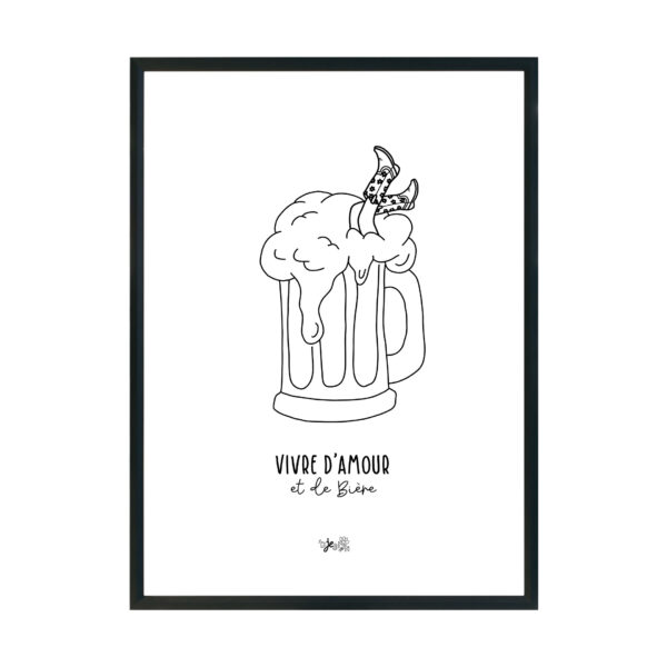 Affiche Vivre d'Amour & de Bière