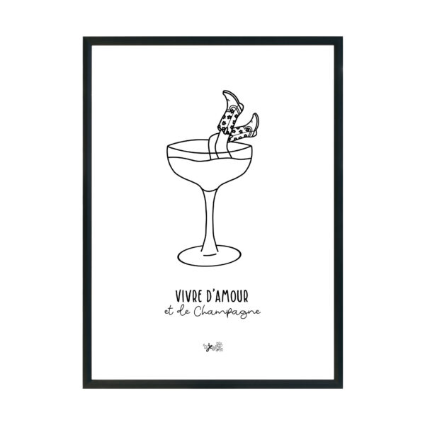 Affiche Vivre d'Amour & de Champagne