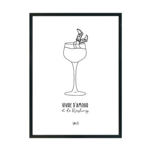 Affiche Vivre d'Amour & de Riesling