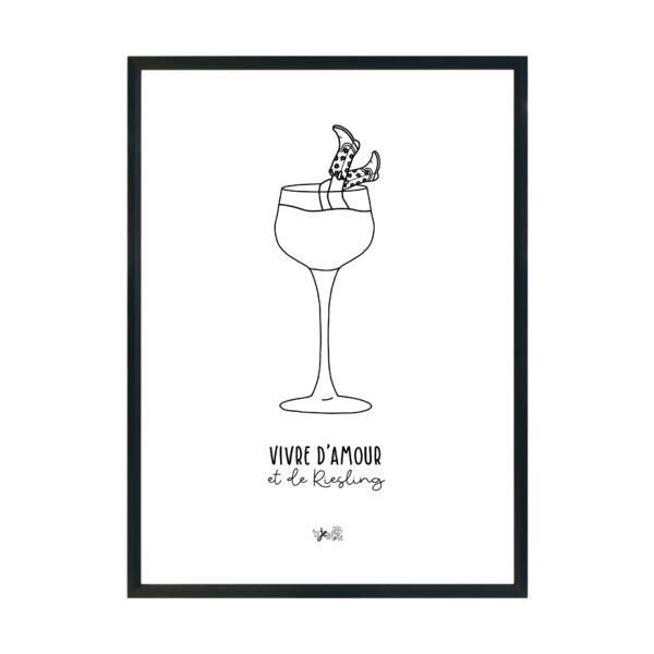 Affiche Vivre d'Amour & de Riesling