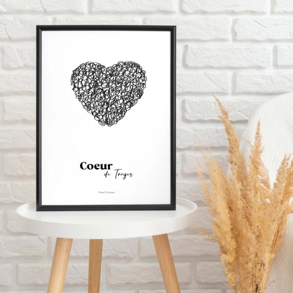Affiche de la collection Troyes Glorieuses - Coeur de Troyes encadrée
