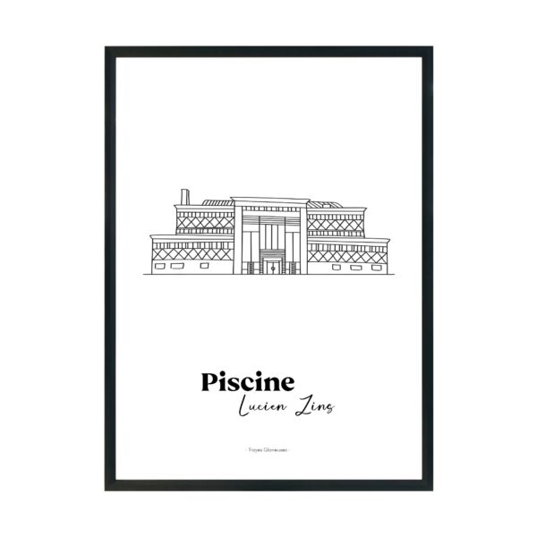 Affiche de la collection Troyes Glorieuses - Pisicine Zins