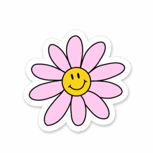 Sticker Fleur Smiley