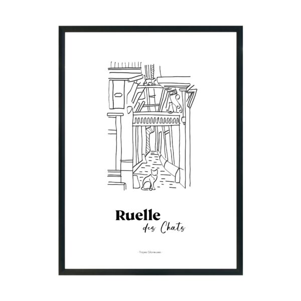 Affiche de la collection Troyes Glorieuses - Ruelle des chats