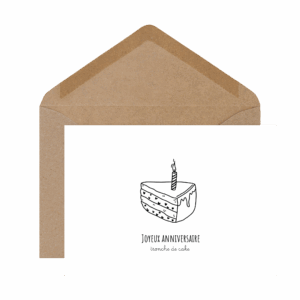 Carte Joyeux Anniversaire Tronche de cake