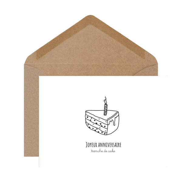 Carte Joyeux Anniversaire Tronche de cake