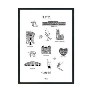 Affiche de la collection Made in Troyes - Troyes Grand-Est encadrée