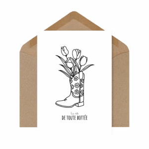 Un jeu de mots fleuri pour une personne qui a du style et du cœur 💕 Une carte originale à offrir pour une attention tendre et amusante.