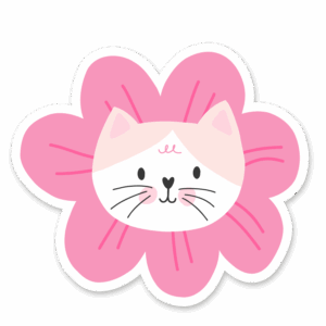 Sticker Chat fleur
