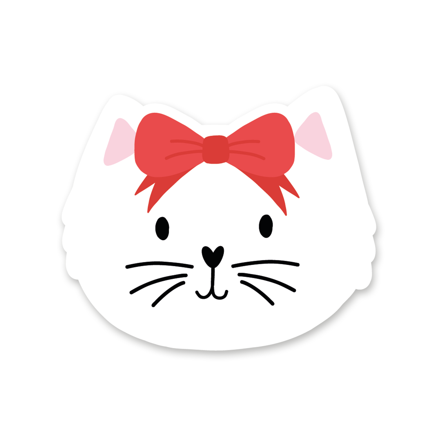 Sticker Chat au nœud rouge