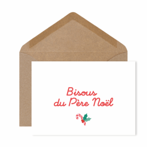 Carte Bisous du Père Noël