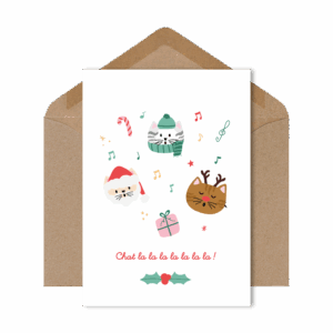 Carte Chat lalalalala