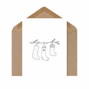 Carte Chaussettes de Noël