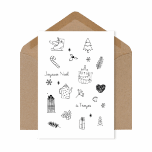 Carte Joyeux Noël à Troyes