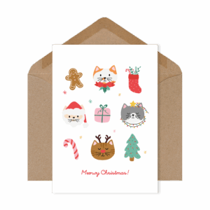 Carte Meowy Christmas
