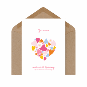Carte Je t’aime, Vraiment beaucoup.