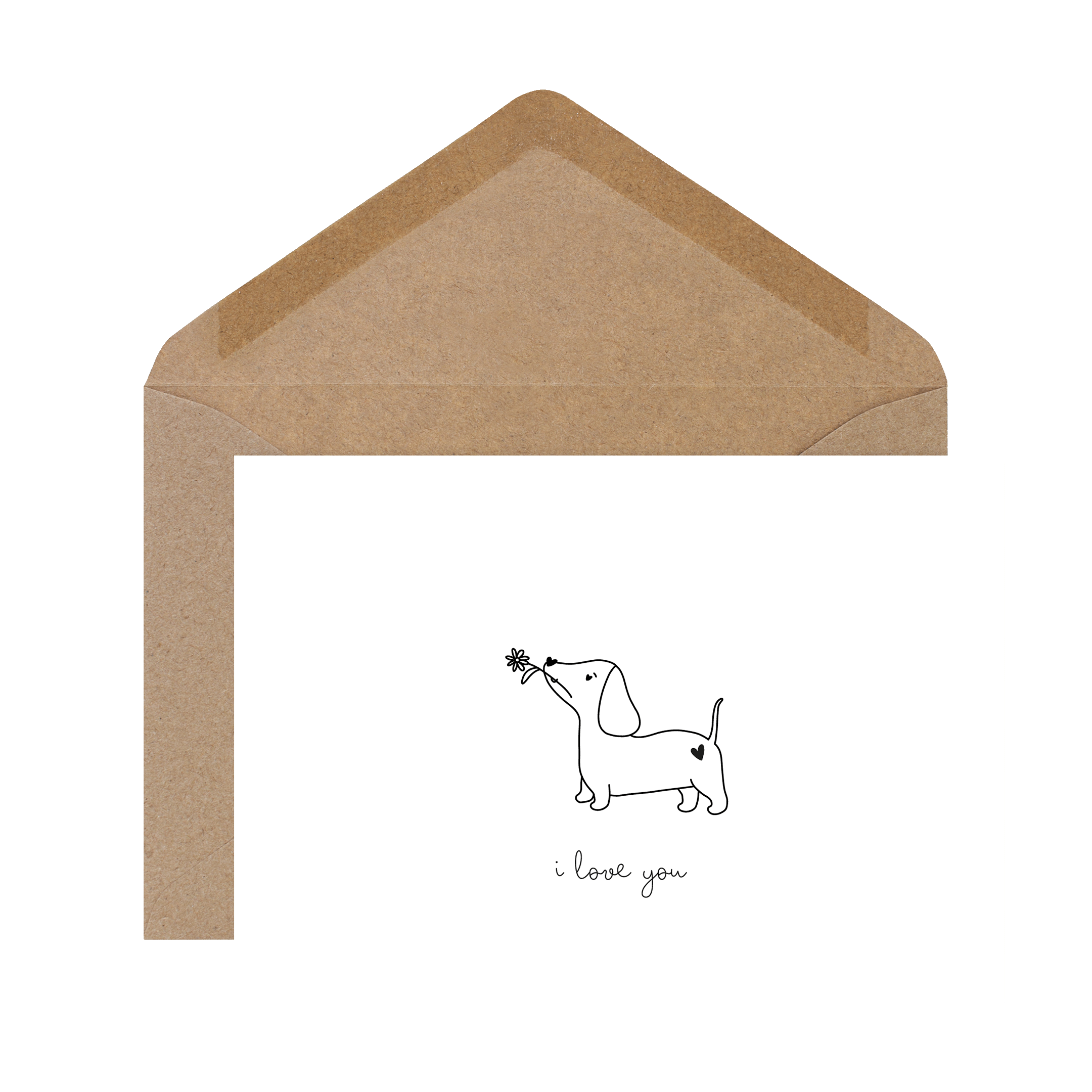 Carte I love you (dog version)