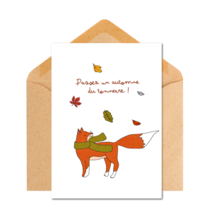 Carte Renard d'automne