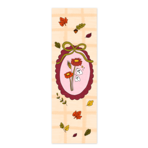 Marque-pages Bouquet fantôme – Halloween fleuri