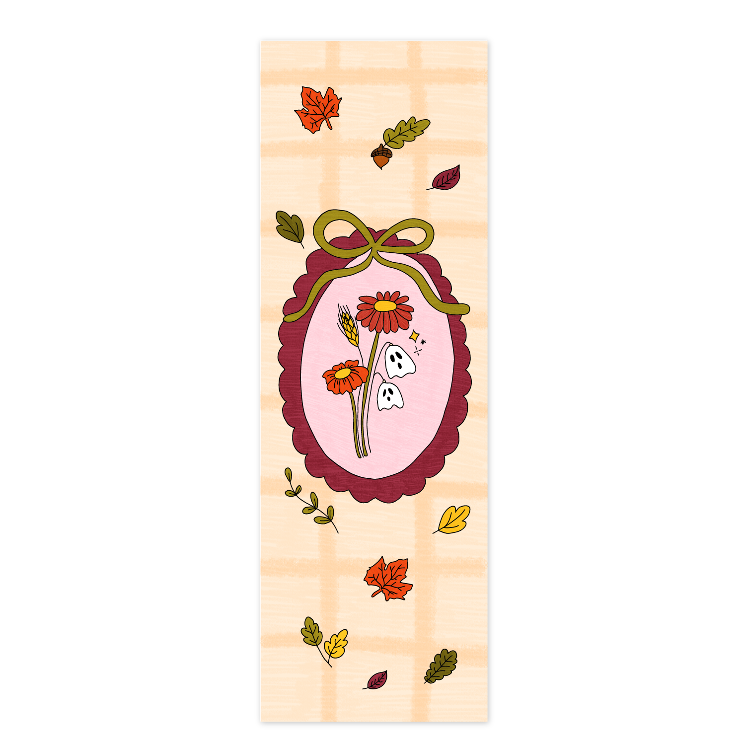 Marque-pages Bouquet fantôme – Halloween fleuri