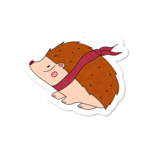 Sticker Petit hérisson d'automne